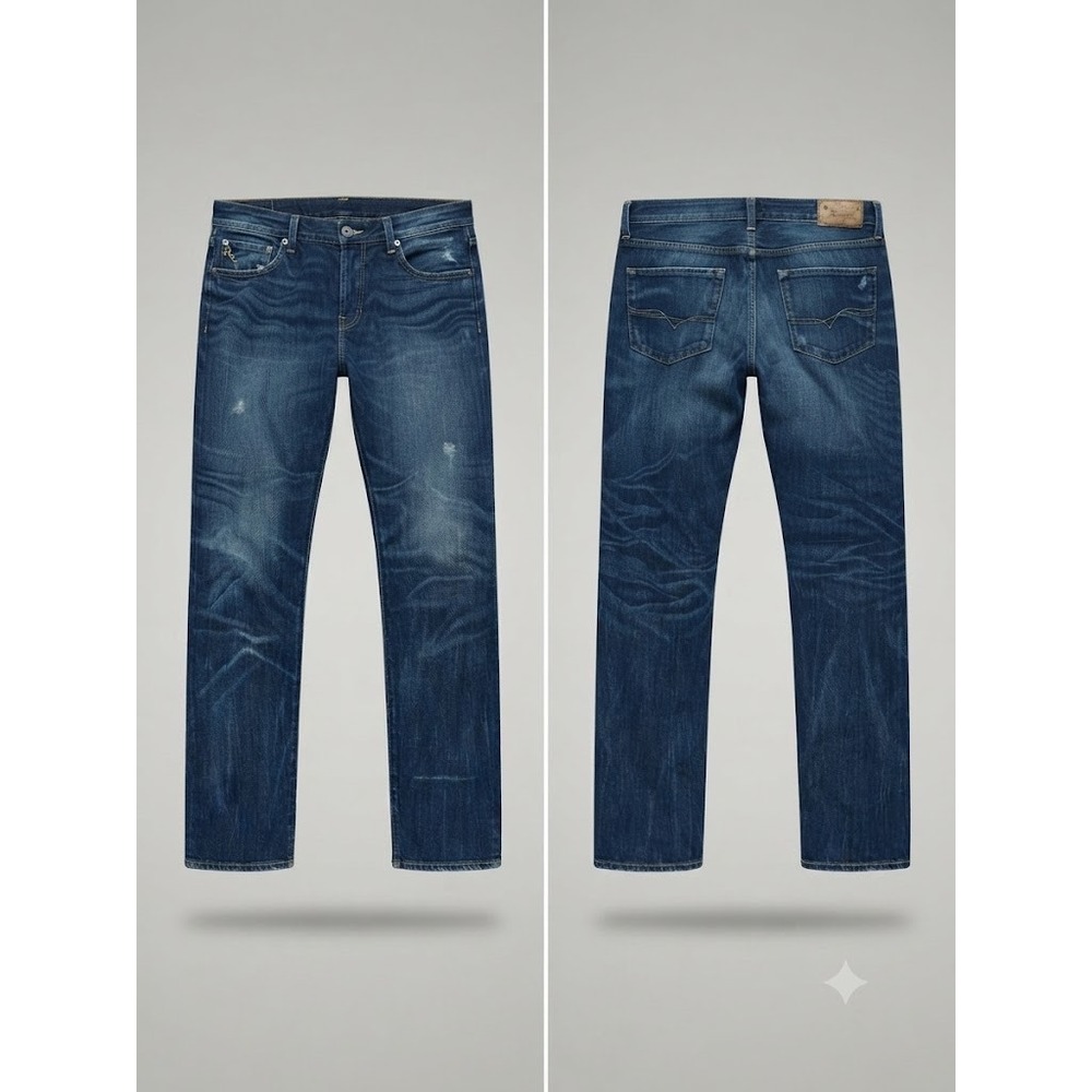 Polo Ralph Lauren Jeans Womens 30 Blue‎ Astor Slim Boyfriend Distressed Denim RL
